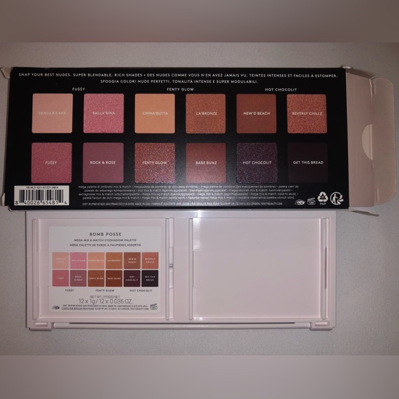Fenty Beauty Bomb Posse Mega Mix & Match Eyeshadow Palette. Summer, Colour, Tone - Picture 4 of 7